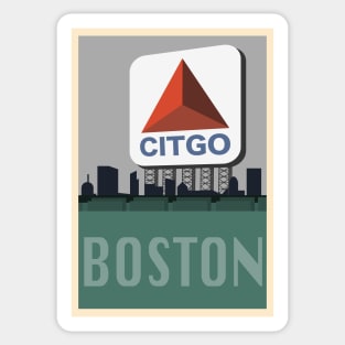 Boston Travel Poster 4 Sticker